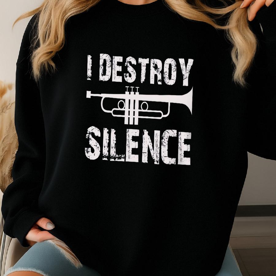 Et T-shirt, I Destroy Silence Shirt, Musician Gift, Tee, Music Lover Shirt, Band Shirt, Funny Et T-shirt Sweatshirt