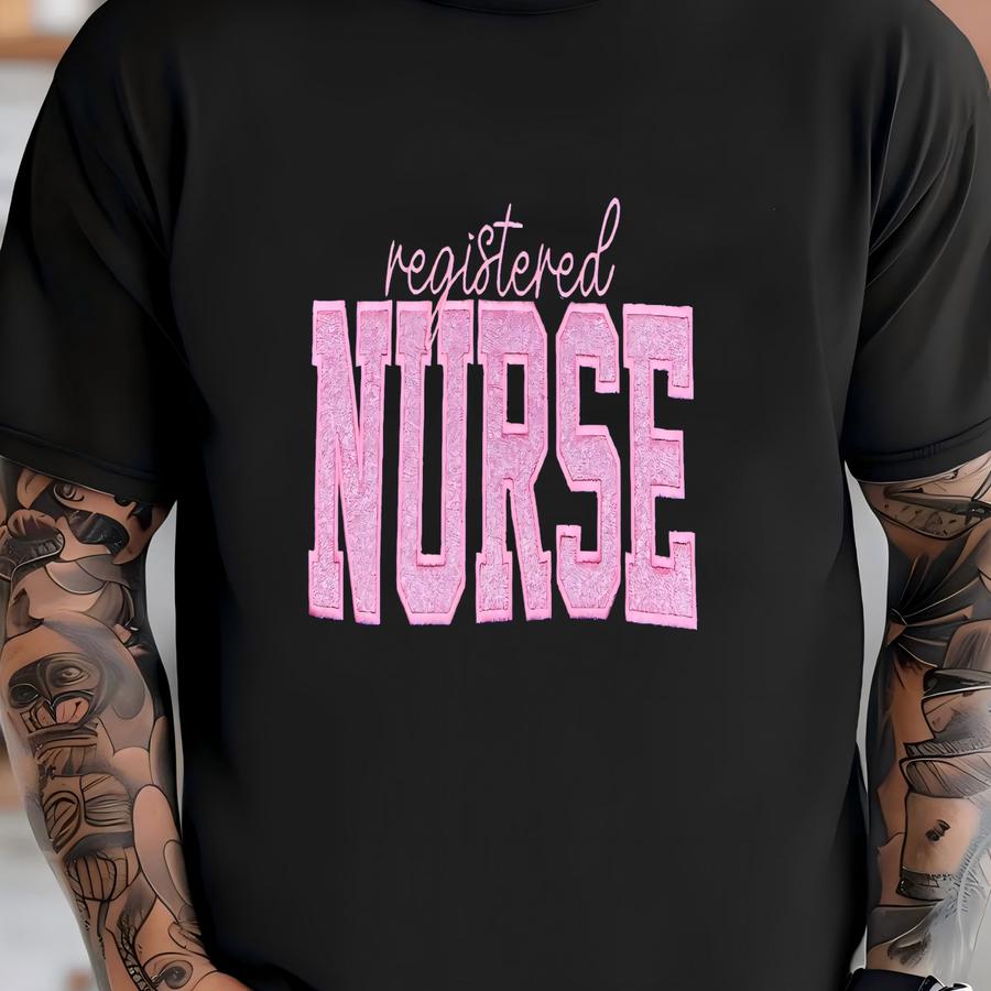 Nurse Sweatshirt, Custom Rn Glitter Sweatshirt, Cute Nurse Crewneck, Nursing School Graduation Gift, Personalized Career Sweater T-shirt