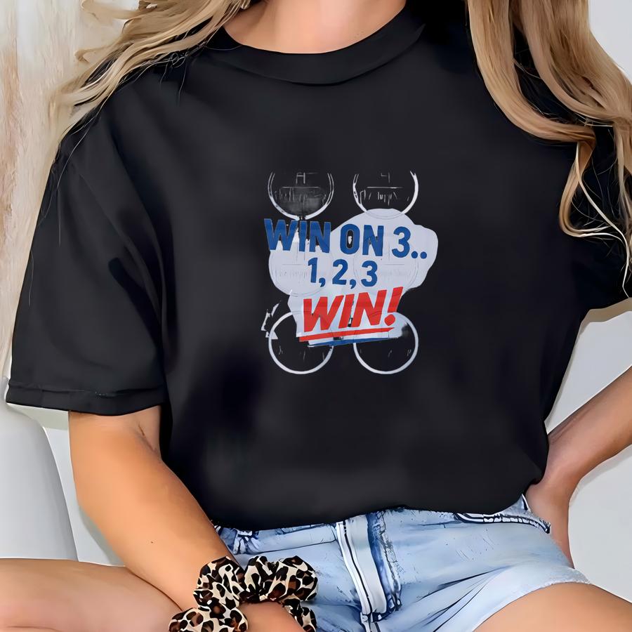 Win On 3. 1,2,3...win.  Buffalo Football Tee - Unisex Cotton Hoodie For Buffalo Fans, Game Day, Sports Enthusiasts, Highmark, Ralph Wilson T-shirt