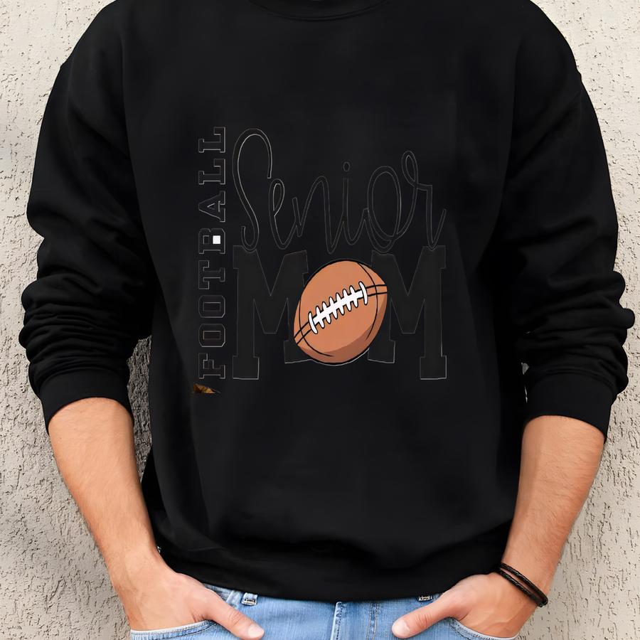 2026 Senior Football Mom Tshirt With Custom Back And Sve | Custom Football Team Colors | Football Mom Tee, Football Senior Shirt 2026 Sweatshirt