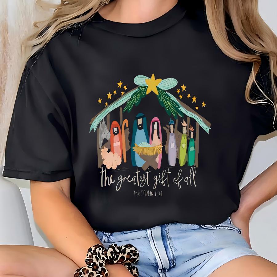 Christmas Nativity Sweatshirt, Christmas Family Gift, Christmas Religious Hoodie, Jesus Christmas Shirt, Christmas Gift, Merry Christmas T-shirt