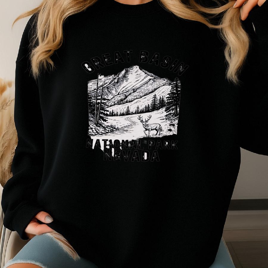 Great Basin National Park Nevada T-shirt Sweatshirt Hoodie, Retro Deer Graphic Tee, Mountain Landscape Shirt, Stargazer Wilderness Gift Sweatshirt Great Basin National Park Nevada T-shirt Sweatshirt Hoodie, Retro Deer Graphic Tee, Mountain Landscape Shirt, Stargazer Wilderness Gift Sweatshirt