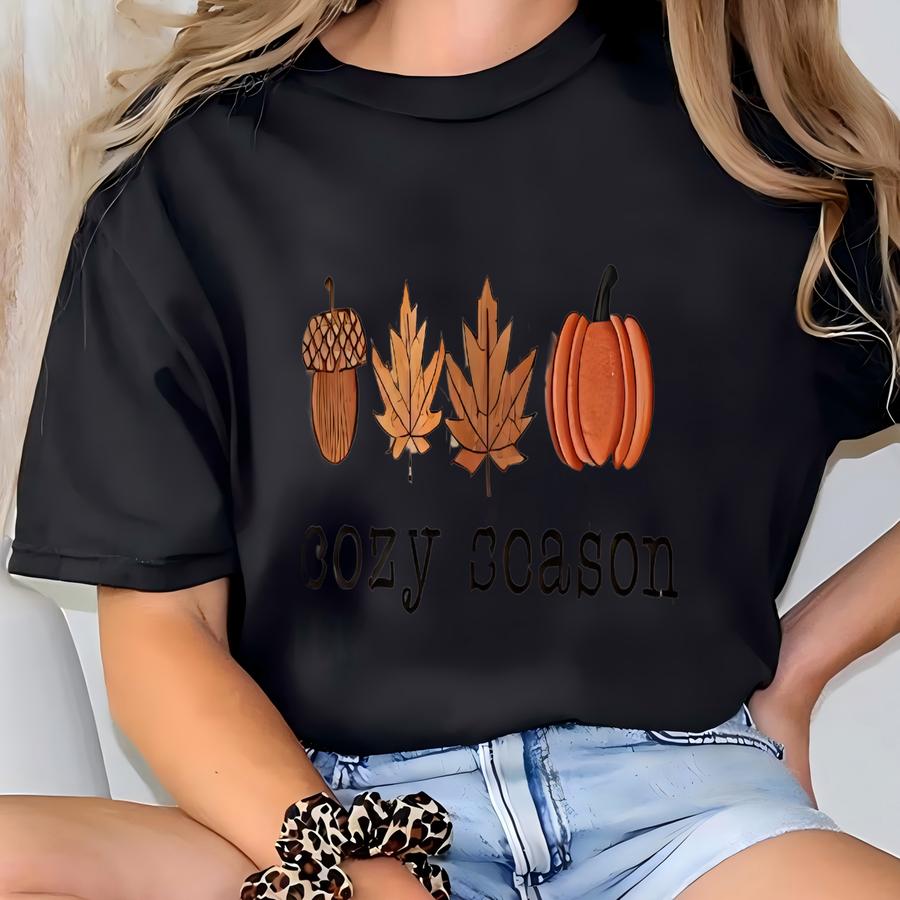 Sweatshirt, Fall Sweatshirt, Autumn Aesthetic Crewneck, Cozy Fall Jumper For Her, Halloween Fall Crewneck T-shirt