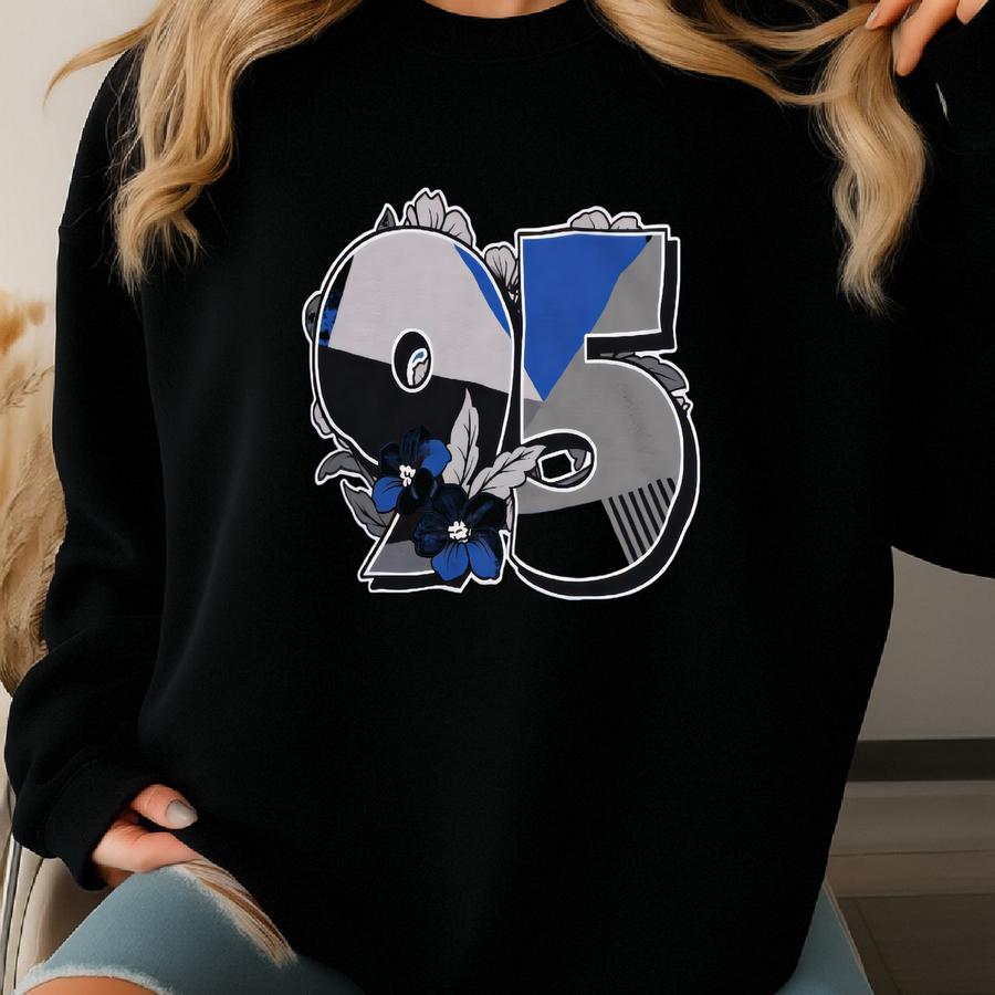 Floral 95 Sneaker Shirt: Blue To Match Air Max 95 Sweatshirt