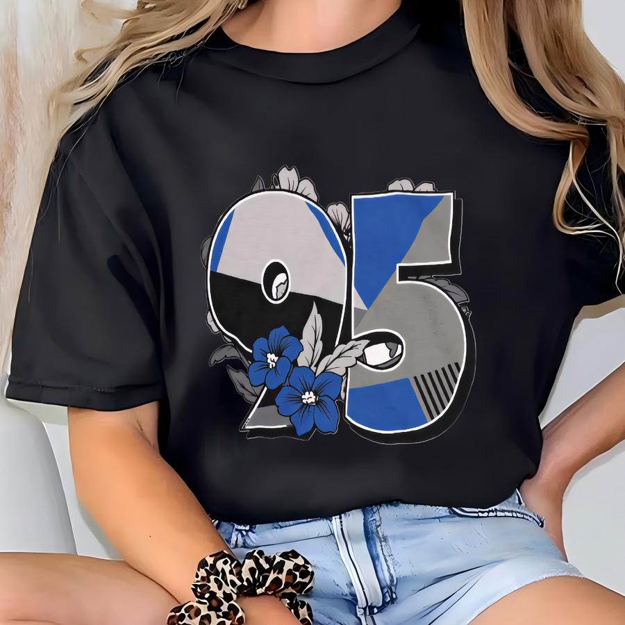 Floral 95 Sneaker Shirt White To Match Air Max 95 Cool Grey Blue Spark T-shirt