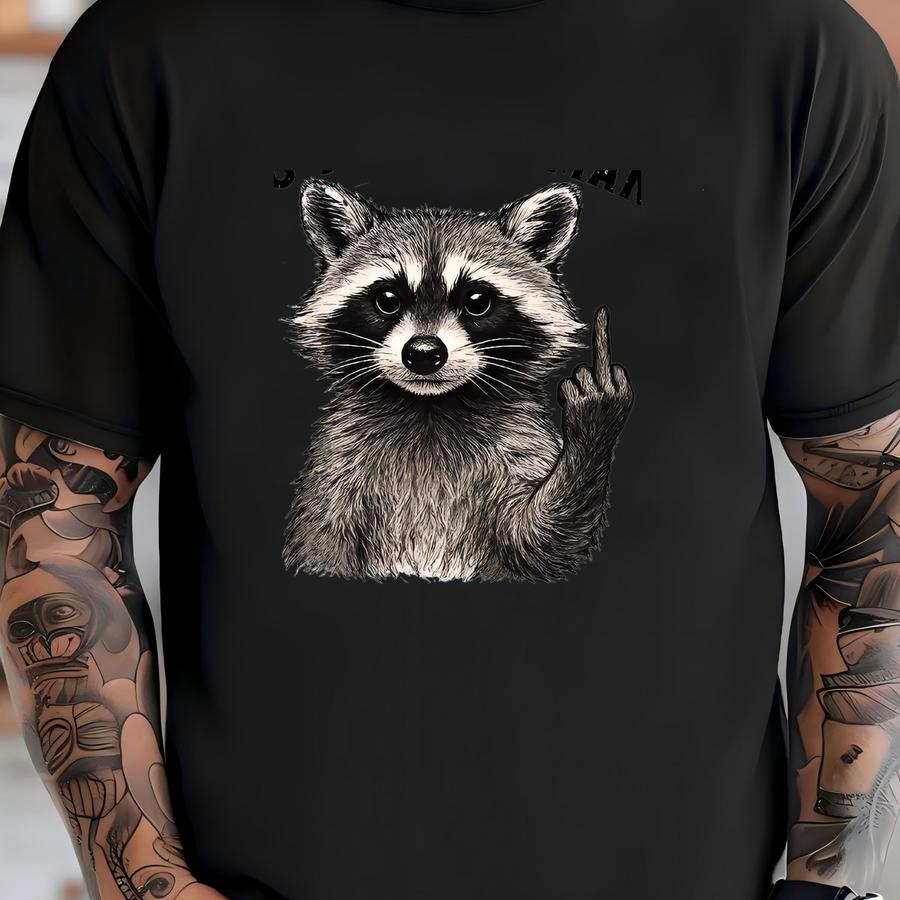 Funny Raccoon Meme Shirt Comfort Colors® Go Away Human Raccoon Tee Stupid Brainrot Gift For Cool Animal Lover Shirt Trash Panda Joke Tee Shirt