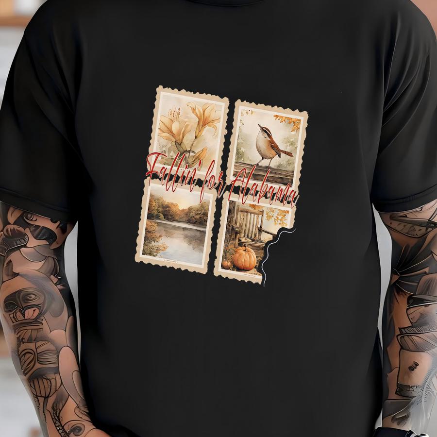 Fallin' For Hoodie: Rustic Autumn State Pride Tee T-shirt