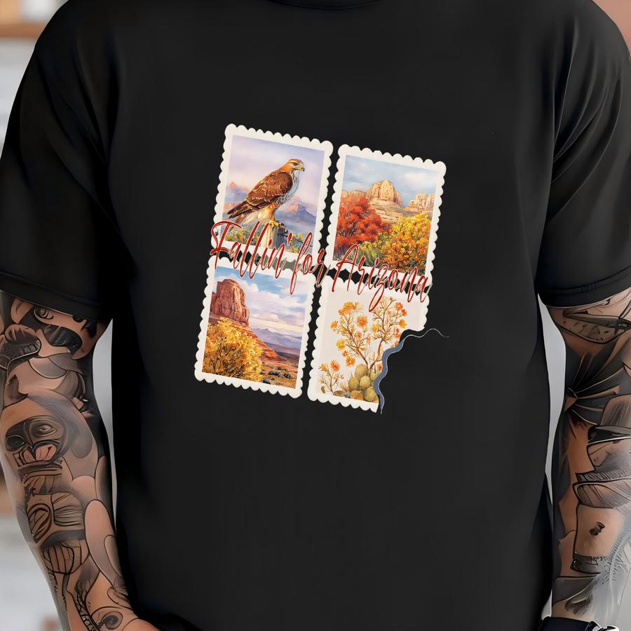 Arizona Hawk Hoodie: Desert Cactus Flower, Tee T-shirt