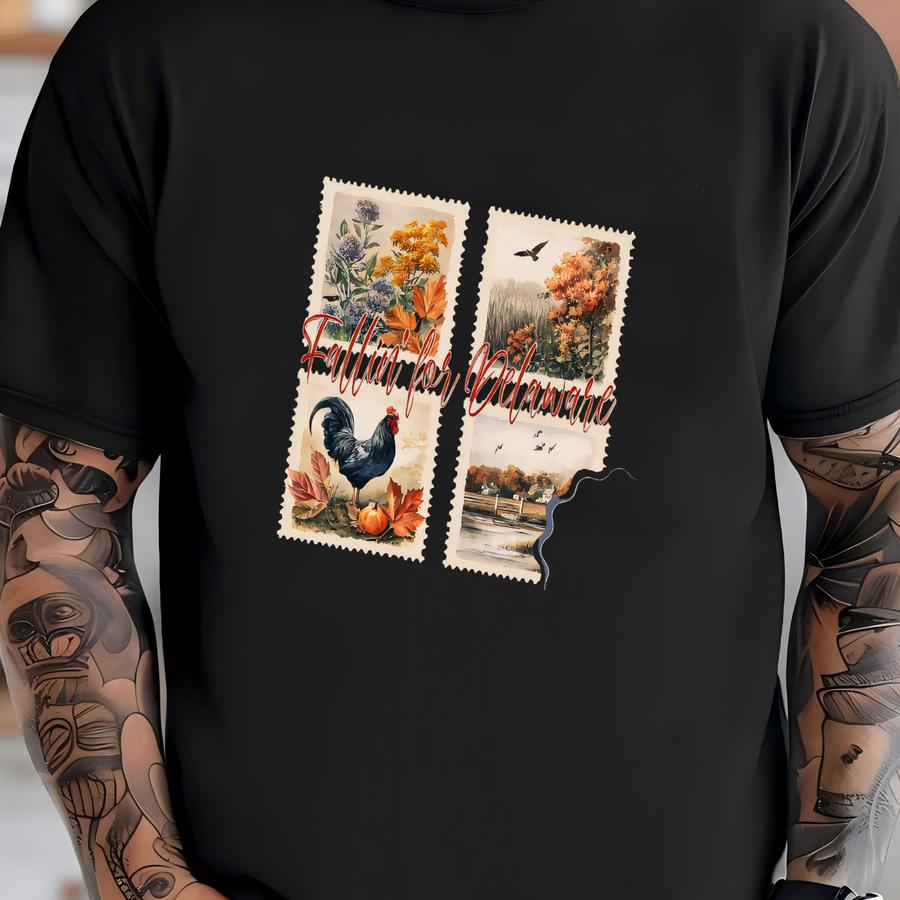 Fallin' For Delaware Hoodie: Rooster Pumpkins Tee T-shirt