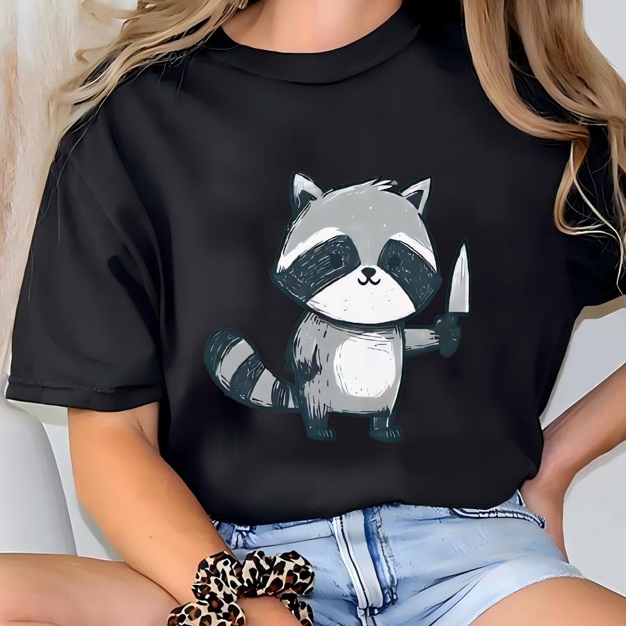 I Require Snacks Fat Raccoon Tee, Funny Raccoon Shirt, Funny ® Shirt, Goblincore Animal Lover Gift, Cozy Snack Gremlin Tee T-shirt
