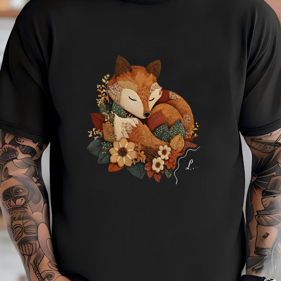 Floral Fox Hoodie Or Sweatshirt: Nature Inspired Sping Fox Tee T-shirt
