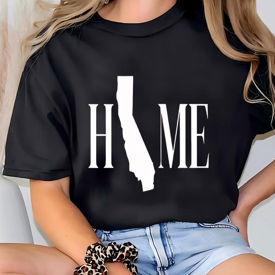 California Home State Pride Shirt, California State Tee, Ca Hoodie, Cali Crew Neck, Golden State Clothing, College Gear, Comfy Home Wear T-shirt