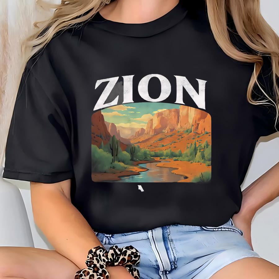 Vintage Zion National Park Shirt: Hiking Tee T-shirt
