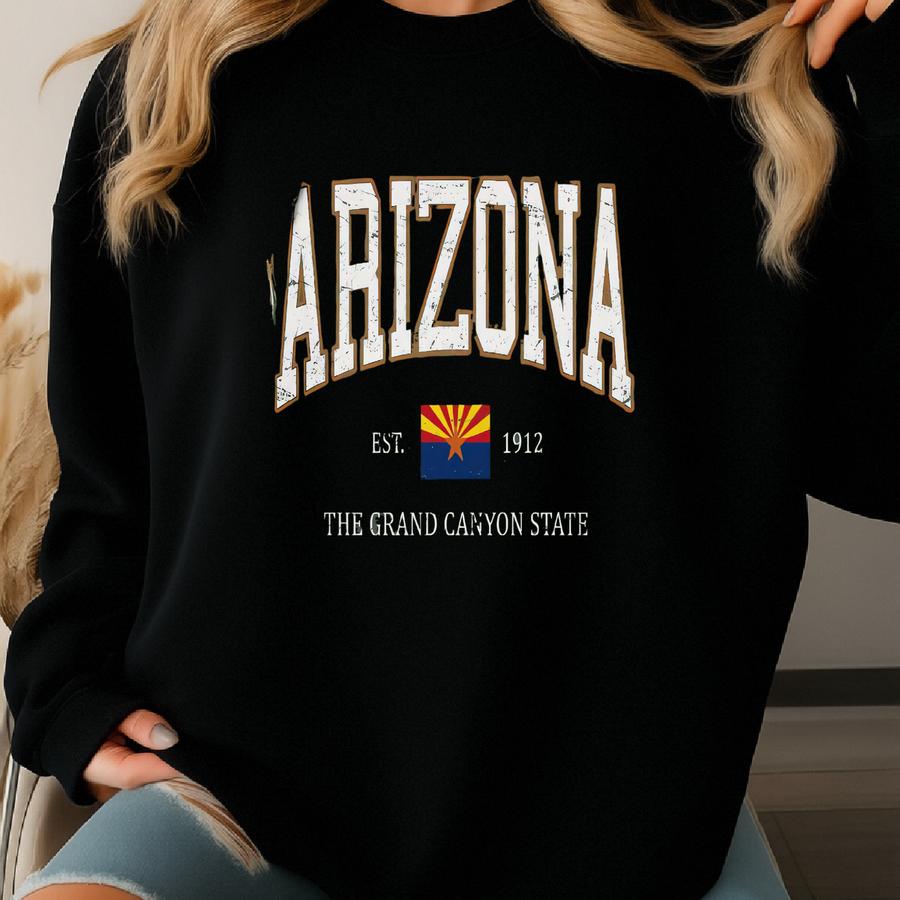 Arizona Grand Canyon Tee: Retro Desert Graphic Unisex T-shirt Sweatshirt