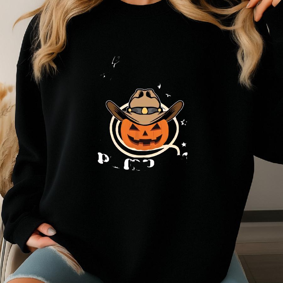 Howdy Pumpkin Halloween Shirt, Cute Women's Western Halloween Tee, Retro Halloween Shirt, Cute Country Cowgirl Halloween Shirt,spooky Season Sweatshirt