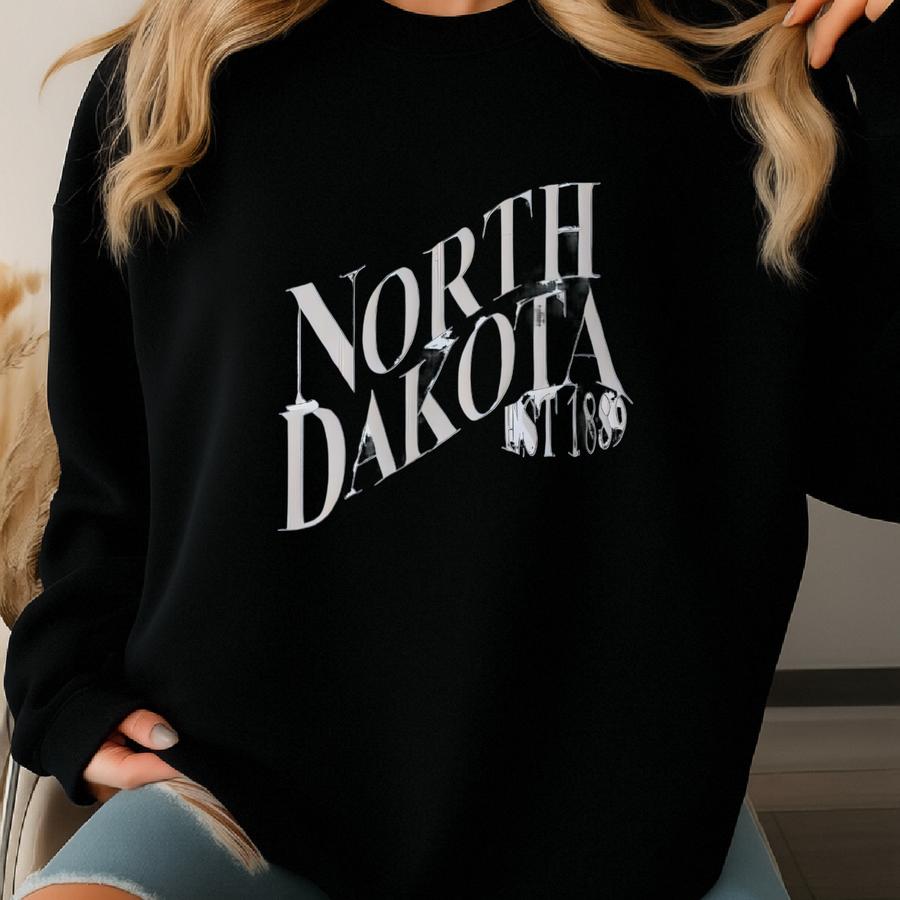 North Dakota Hoodie: Unisex Cotton Apparel Sweatshirt