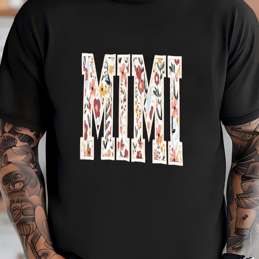 Mimi Sweatshirt, Floral Grandma Crewneck, Custom Gift For Mimi, Cozy Grandma Sweatshirt, Christmas Gift, Mother's Day Gift T-shirt