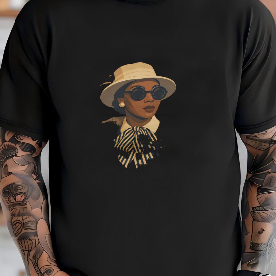 Vintage Black Girl Hoodie: 1920s Fashion, Afrocentric Tee T-shirt