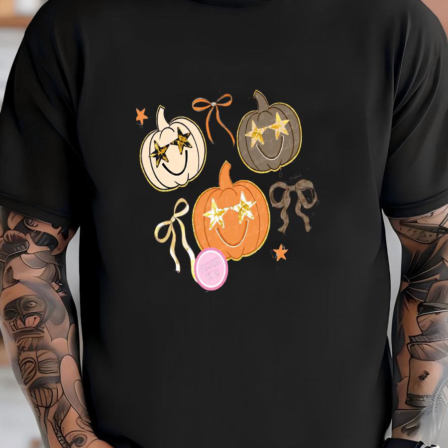 Bow Png, Coquette Png, Spooky Png, Pumpkin Png, Halloween Png, Fall Png, Spooky Season, Trending Png, Ghost Png, Preppy Png, Glitter Png T-shirt