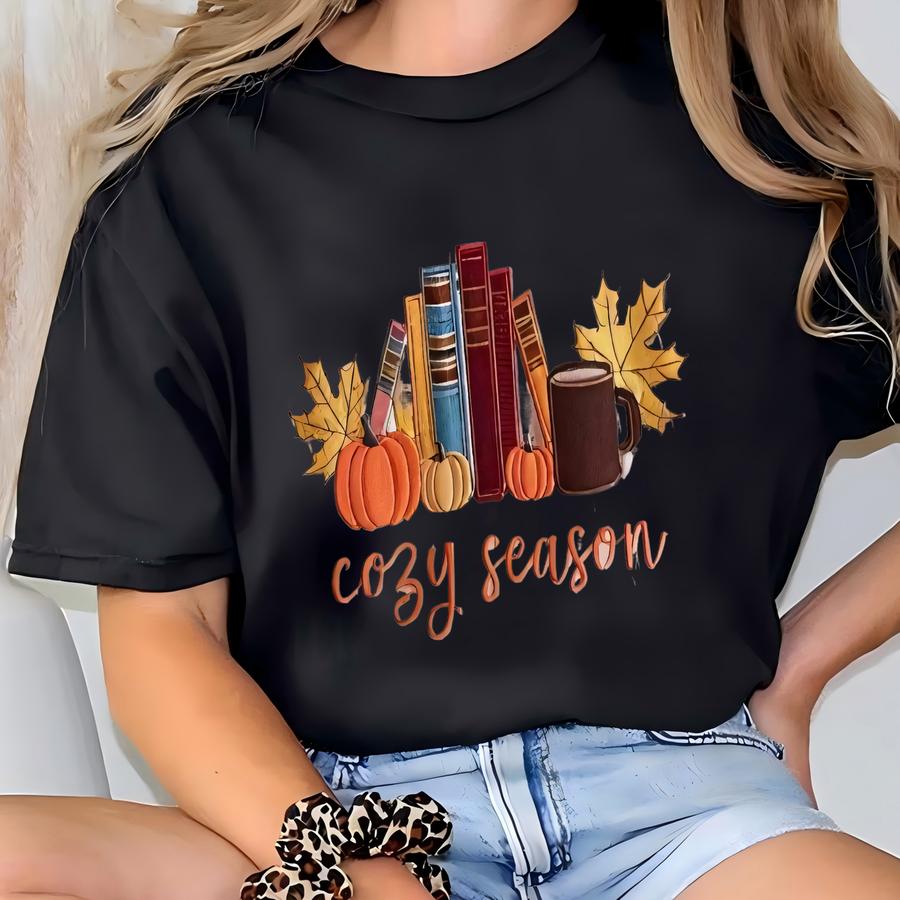 Cozy Season Sweatshirt, Pumpkin Sweatshirt, Autumn Sweatshirt, Cozy Autumn Sweatshirt, Fall Sweatshirt, Autumn Y Shirt T-shirt