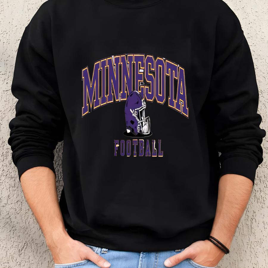 Vintage Style Minnesota Football Sweatshirt: Soft Unisex Crewneck Sweatshirt