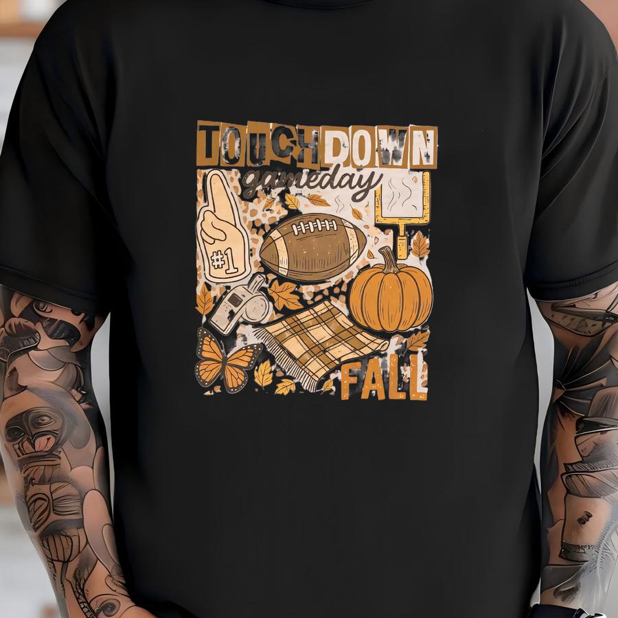 Touchdown Gameday Crewneck Sweatshirt: Football Season Pullover T-shirt