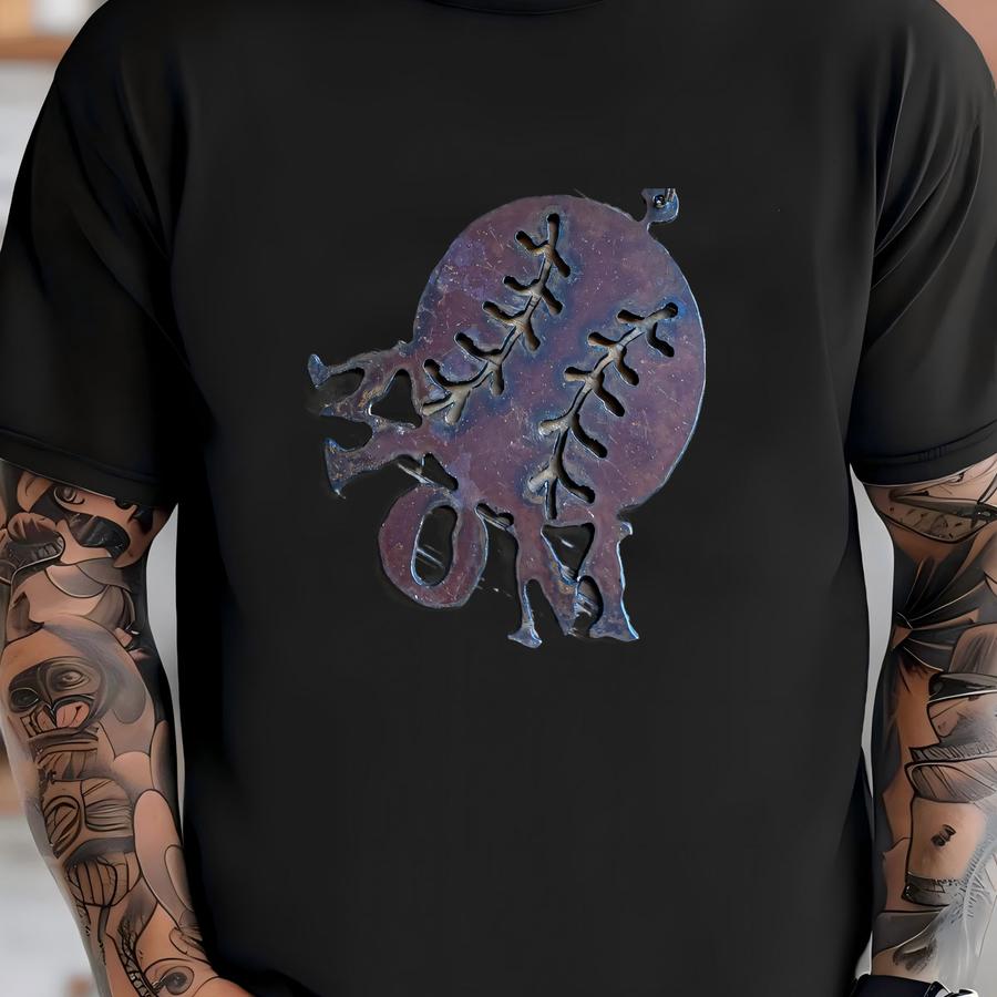 Baseball Mom Keychain: Rustic Steel Keyring With Lobster Clasp T-shirt