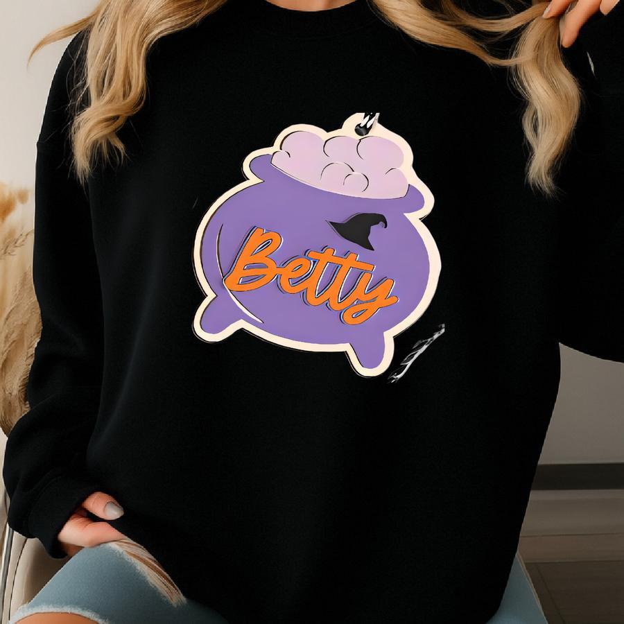 Custom Halloween Trick Or Treat Name Tag, Halloween Basket Decor, Boo Basket Tag, Halloween Ornament, Ghost Tag, Pumpkin Name Tag Sweatshirt