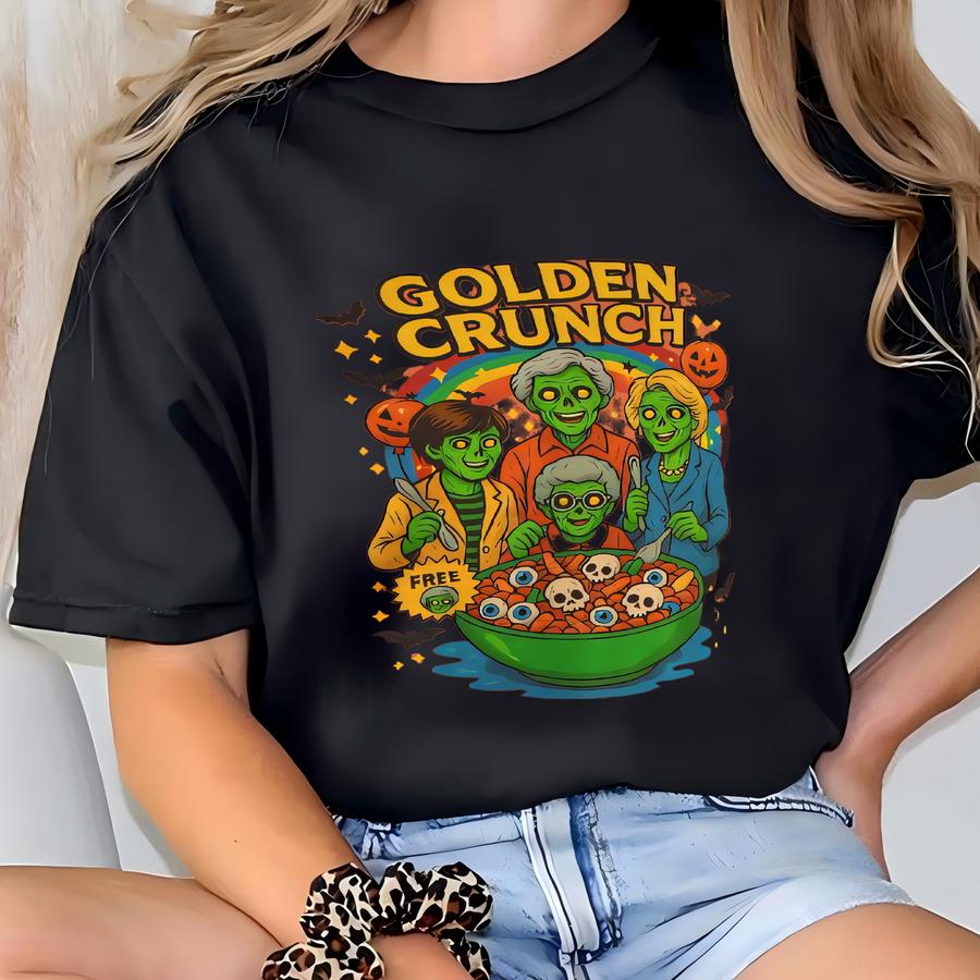 Golden Crunch Halloween Tee: Spooky Fall Unisex Shirt T-shirt
