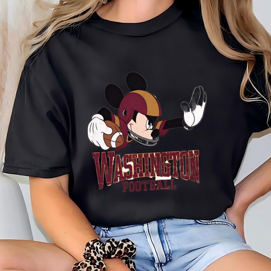 Washington Football Tee, Vintage Look Washington Game Day Shirt, Retro Washington Football Top, Custom Fan Gift Tee T-shirt