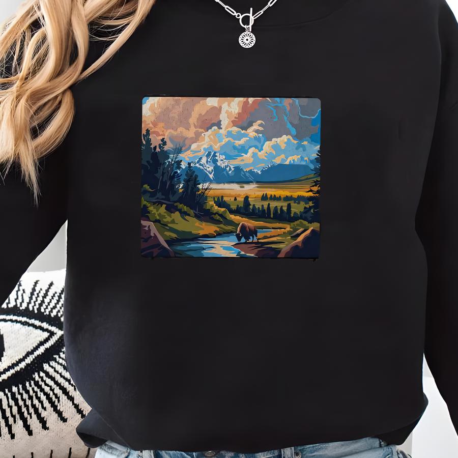 National Park Hoodie  Hoodie Granola Girl Protect Our Parks Wyoming Montana Travel National Park Gift Sweatshirt