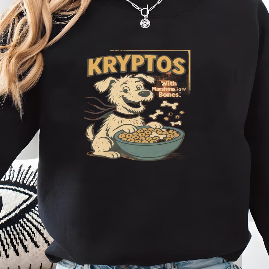 Krypto Cereal Box Parody T-shirt - Unisex Bella + Canvas Tee Sweatshirt