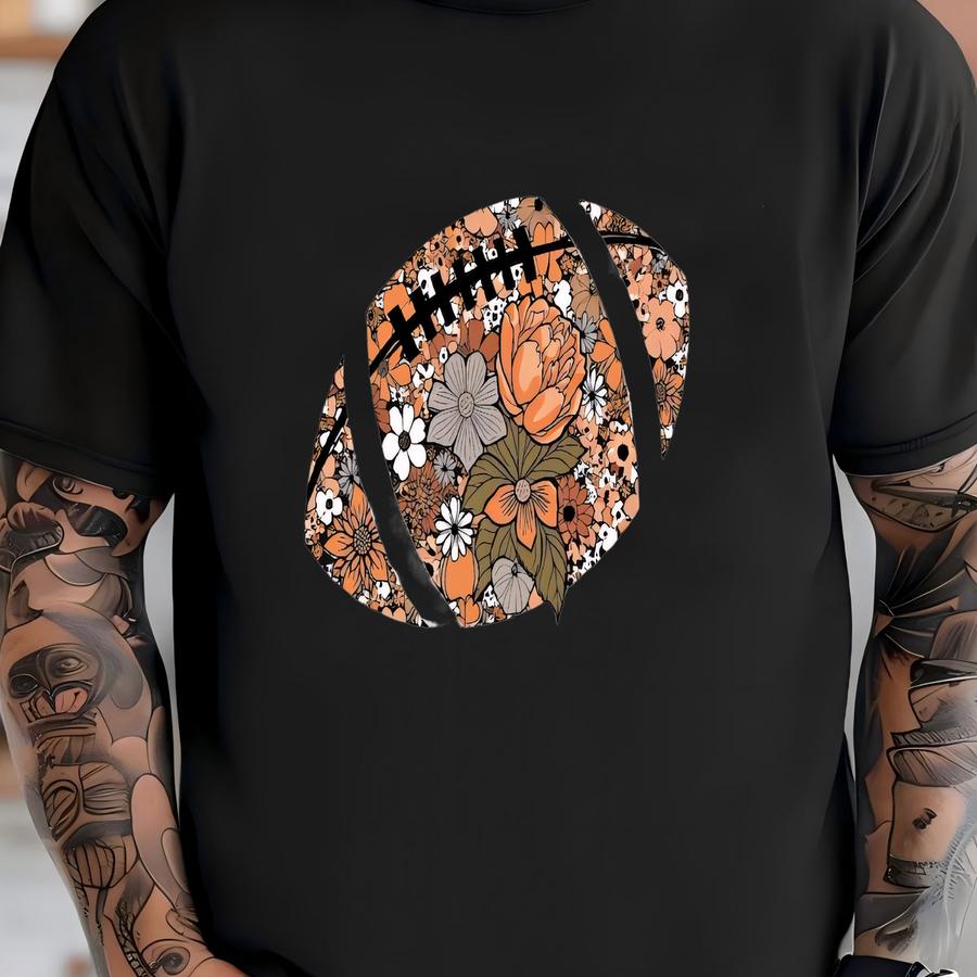 Popular Flower Football Mom Sweatshirt, Super Bowl Mom Sweater, Popular Football Hoodie, Popular Football Lovers Mom Gift, Football Girl T-shirt