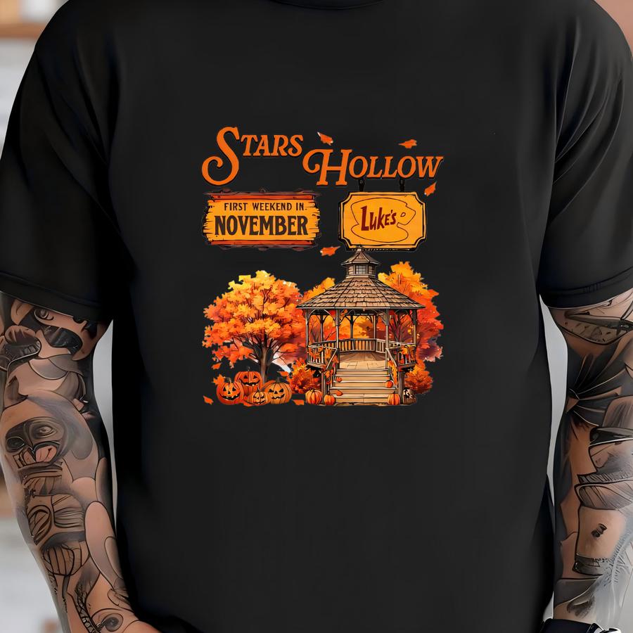 Stars Hollow Hoodie: Autumn Nostalgic Tv Show Tee T-shirt