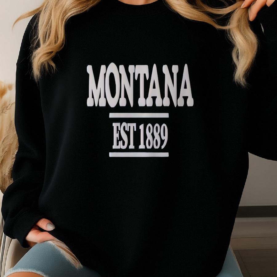 Montana State Hoodie: Unisex Cotton Blend Apparel Sweatshirt