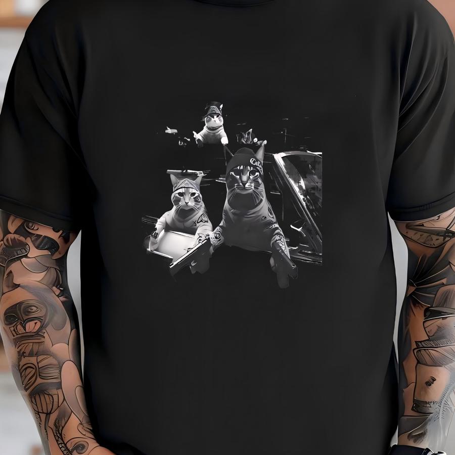 Funny Cat Gang Hoodie: Sarcastic Cat Lover Tee T-shirt