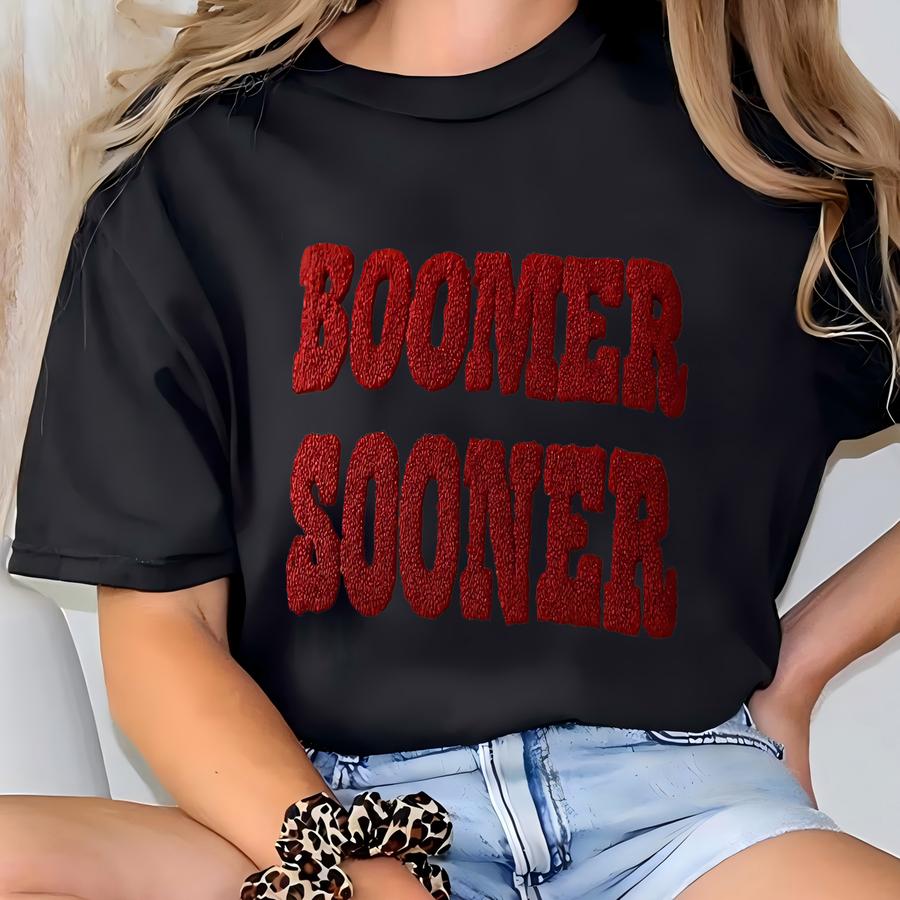 Boomer Sooner Punch Needle Pillow – Ou Dorm Decor – Back To School Gift – Game Day Cushion – Oklahoma Sooners Fan Room – College Dorm Room T-shirt