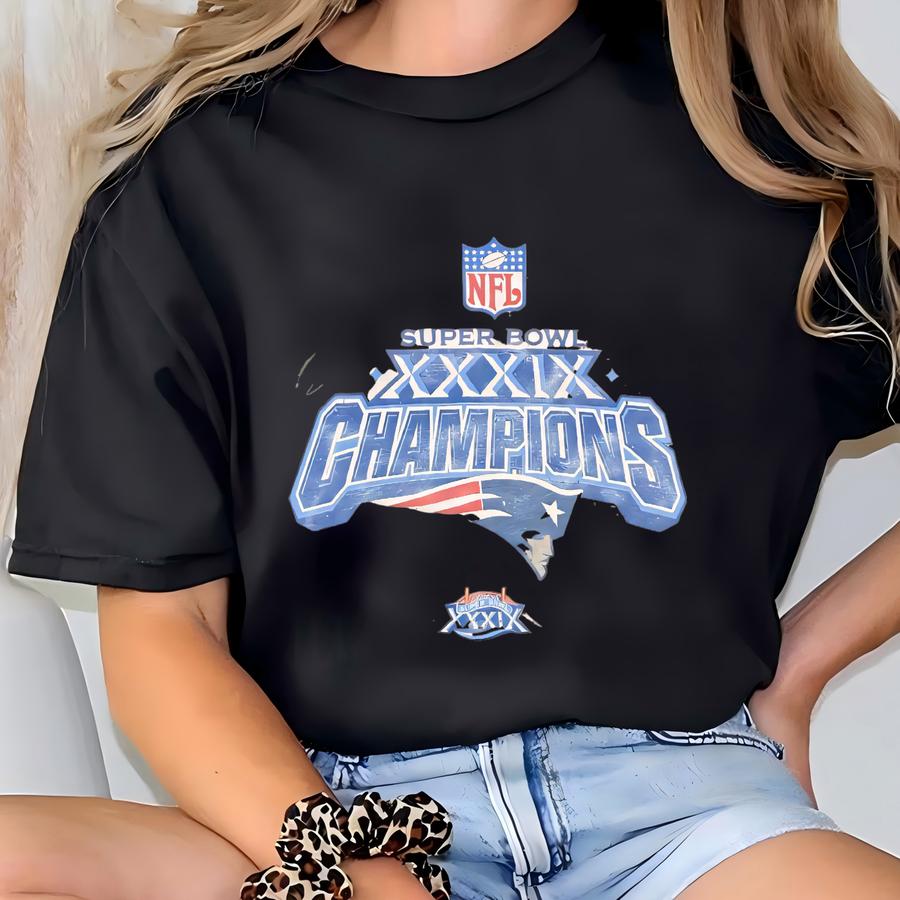 Vintage New England Patriots Crop Top T Shirt Tee Size Large L Football Boston Massachusetts Tom Brady Tb12 Super Bowl Xxxix 00s T-shirt