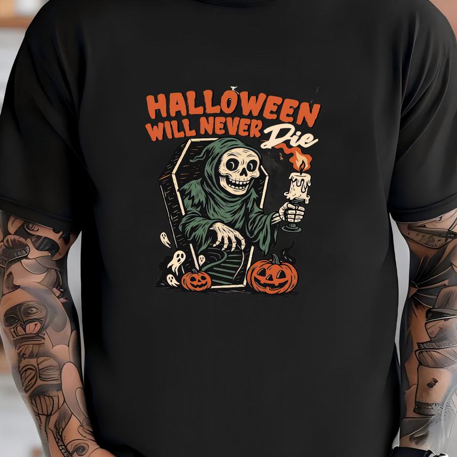 Halloween Skeleton Hoodie: Vintage Gothic Graphic Tee T-shirt