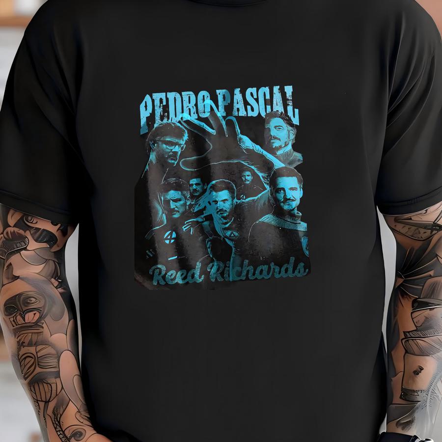 Pedro Pascal Unisex Shirt | Actor Pedro Pascal Vintage 90' Shirt | Reed Richards Graphic Tee 90's | Mr Fantastic Merch Shirt | Pedro Pascal T-shirt