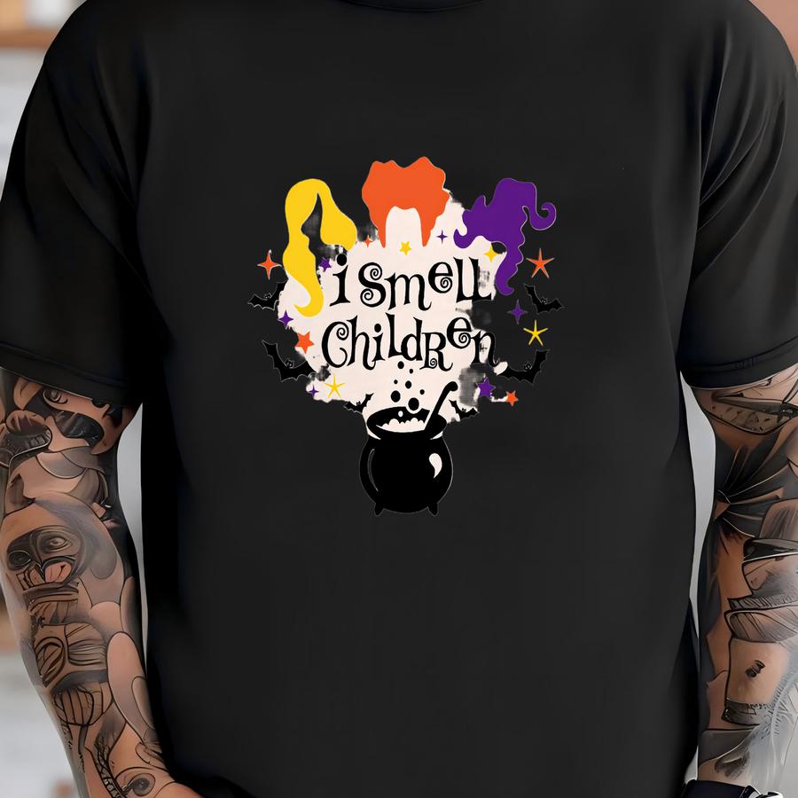 Halloween Shirt I Spooky Season Graphic Tee For Women Smell Children Shirt Funny Hocus Pocus Sanderson Sisters Tee Vintage Witch Trio Shirt Shirt