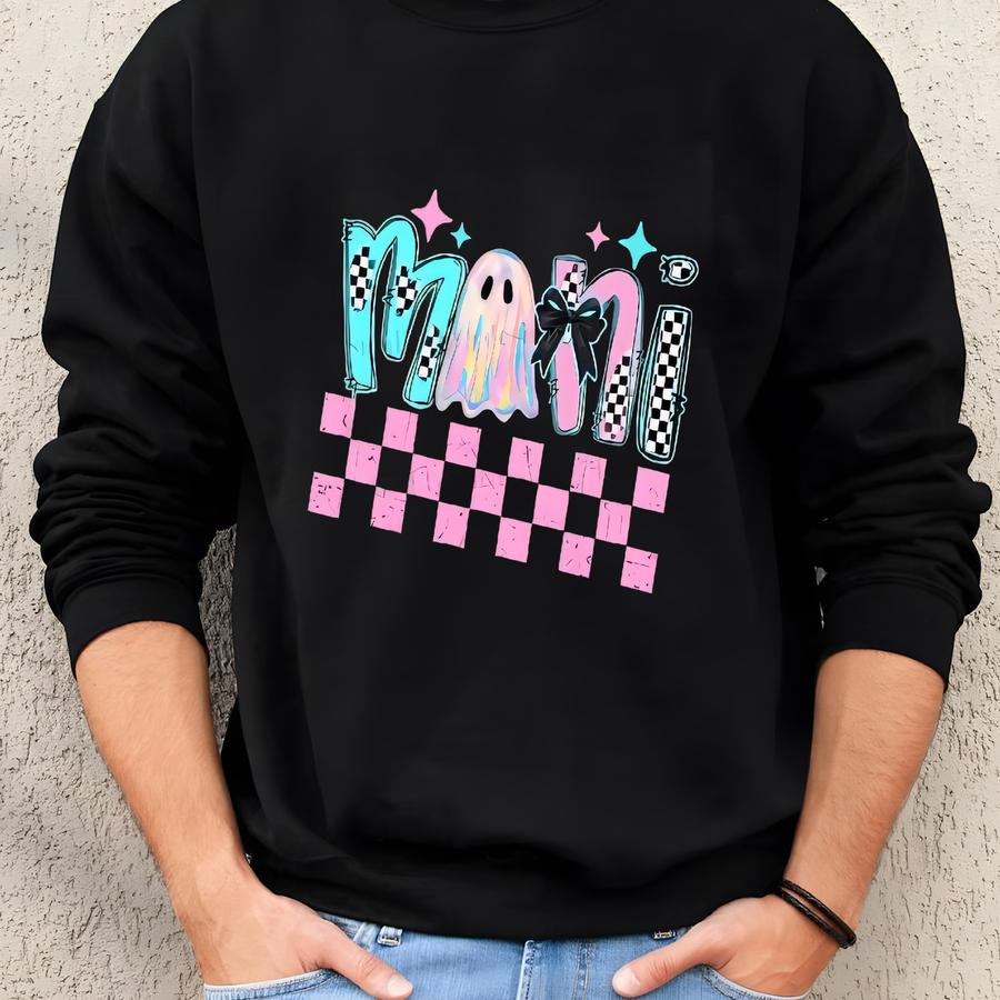 Mama Mini Ghost T-shirt Bundle – Holographic Halloween Matching Shirts Sweatshirt
