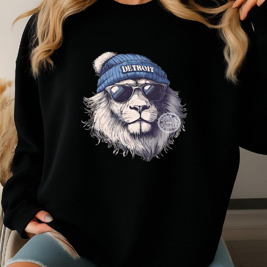 Cute Detroit , Football Toddler Lion Shirt, Kid Game Day T-shirt, Funny Detroit Tee, Infant Lion Bodysuit, Football Baby Lion Apparel Sweatshirt