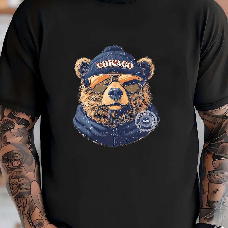 Cute Chicago , Football Toddler Bear Shirt, Kid Game Day Hoodie, Funny Chicago Tee, Infant Bear Bodysuit, Football Baby Bear Apparel T-shirt