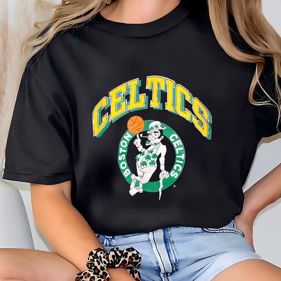 Vintage 90s Crewneck Sweatshirt - - Print Logo - Black Color - Men’s L T-shirt