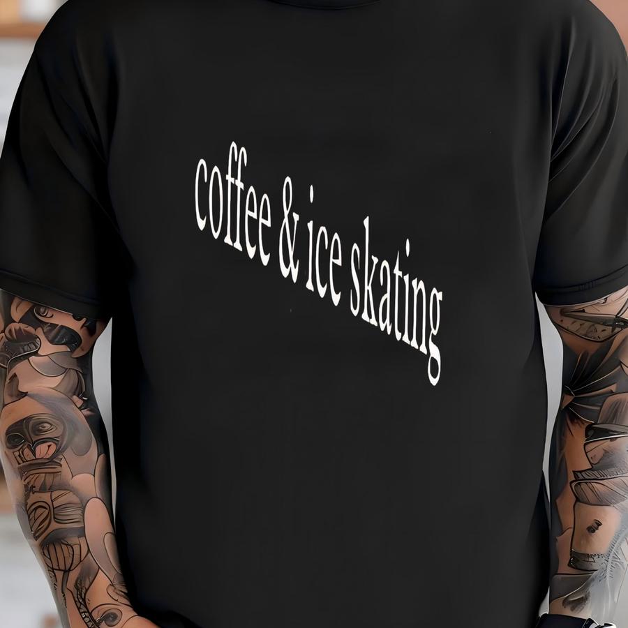 ® Coffee Ice Skating Shirt, Ice Skating Shirt, Figure Skating Shirt, Coffee Lover Shirt, Skating Mom Shirt, Ice Rink Tee T-shirt