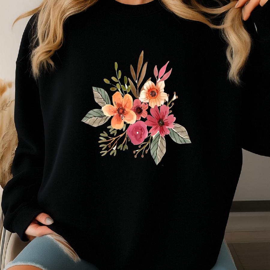 Christian Wildflower Shirt: In The Waiting God Is Working, Bible Verse Tee Sweatshirt