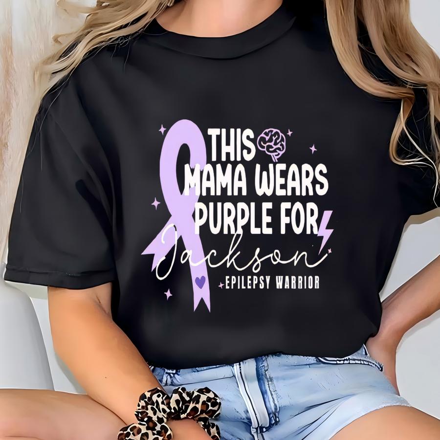 Epilepsy Awareness Shirt Epilepsy Shirt Purple Epilepsy T Shirt Epilepsy Warrior Shirt Purple Epilepsy Shirts Epilepsy Mom Shirt T-shirt