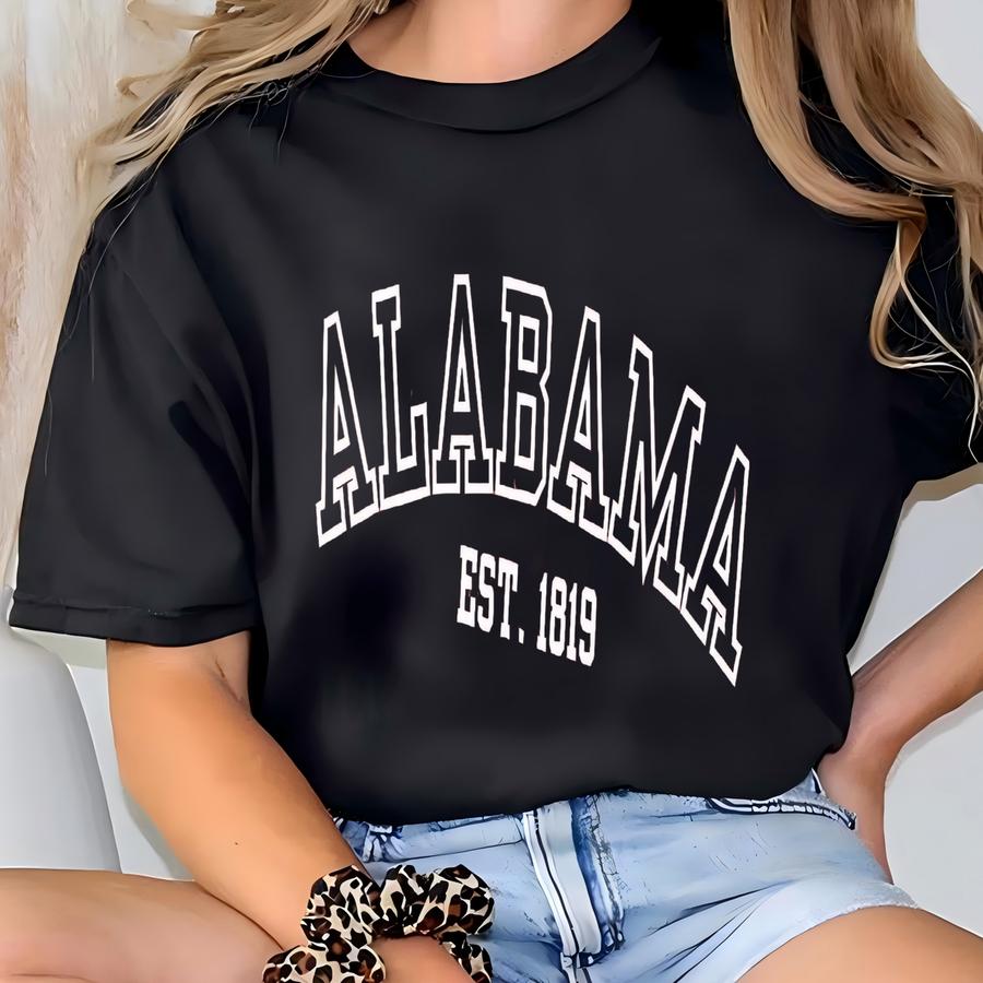 ® Est 1819 Shirt, Vintage Tee, Southern Graphic Tshirt, State Shirt, Retro College Style Top T-shirt