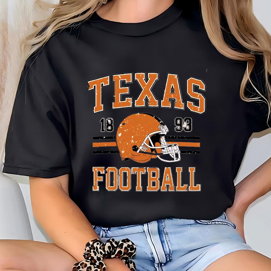 Retro Texas Football Shirt And Sweathirt, Vintage College Game Day Tee, Western Southern Style Crew T-shirt